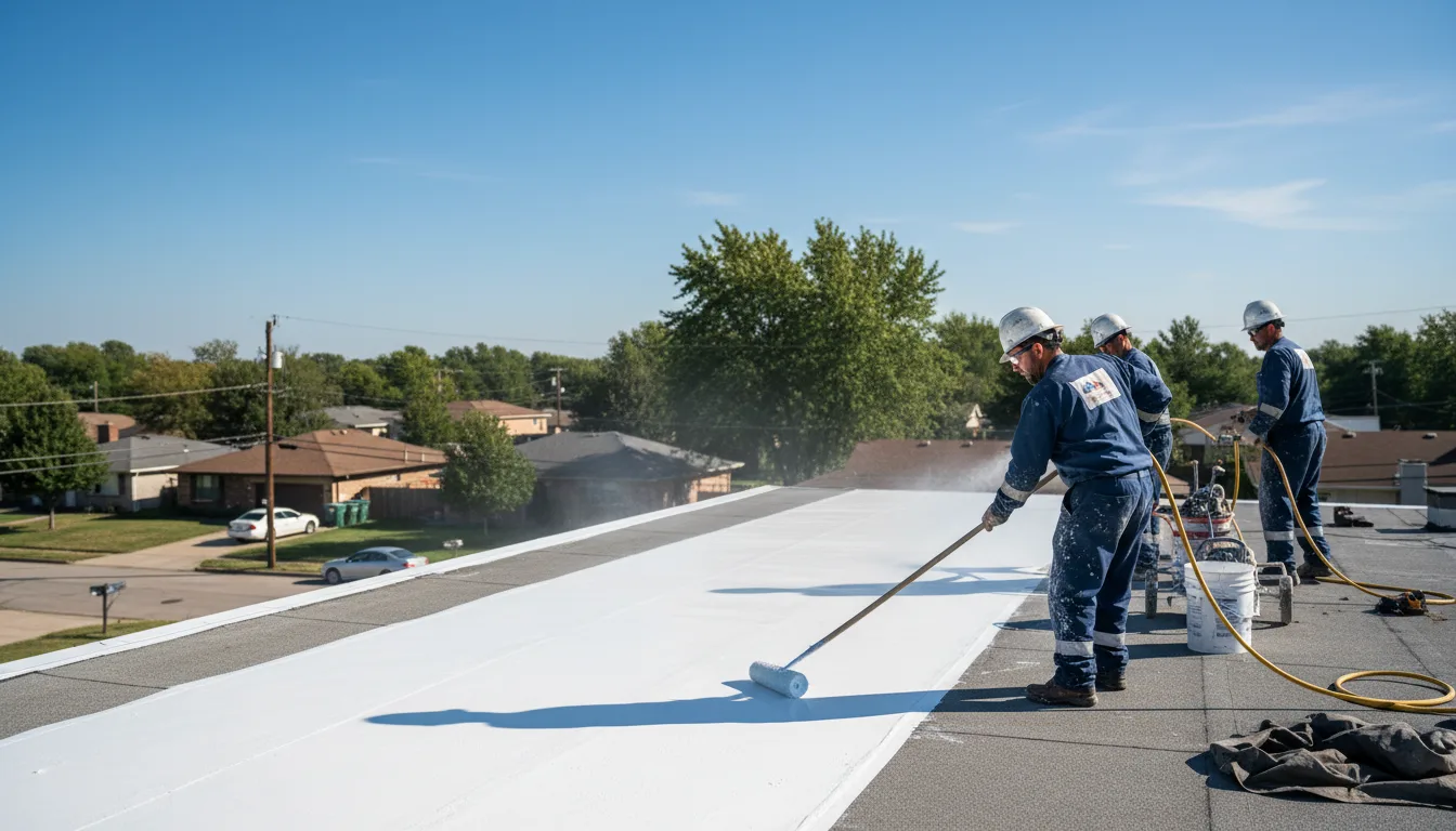 Commercial roof coating in Milton, NC near me
